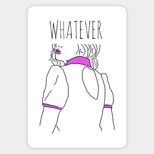 whatever - minimal portrait Sticker